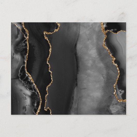 Begroting Black Agate 80th Birthday Save the Date (Achterkant)