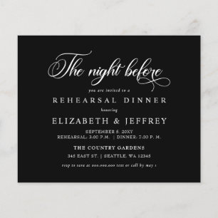 Begroting Black Night before Rehearal Dinner nodig