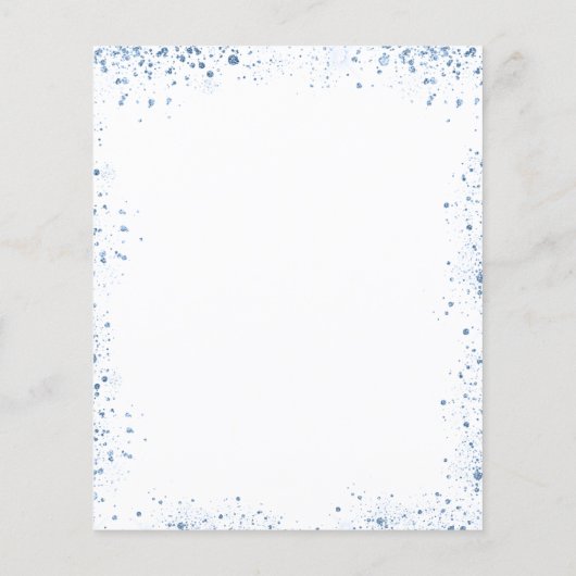 Begroting blauw jongetje blauw-witte uitnodiging (Achterkant)