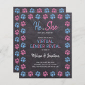 Begroting Blauw Roze Chalkboard Virtueel Geslacht (Voorkant / Achterkant)