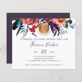 Begroting bloemen 100e verjaardag uitnodiging (Voorkant / Achterkant)