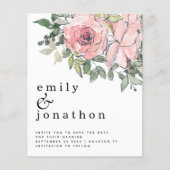 Begroting blush Florals Weddenschap sparen de datu (Voorkant)