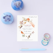 Begroting Blush & Peach Floral Rustic Save the Dat Flyer (Enkel)