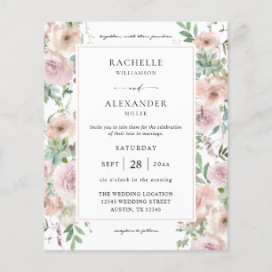 Begroting Blush Pink Floral & Succulent Wedding 2 Flyer
