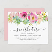 Begroting Blush Pink Succulent Floral Save the Dat (Voorkant / Achterkant)