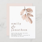 Begroting Blush vertrekt naar datum opslaan (Voorkant / Achterkant)