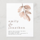 Begroting Blush vertrekt naar datum opslaan (Voorkant)