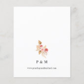 Begroting Bohemian Pink Floral Save the Date Flyer (Achterkant)
