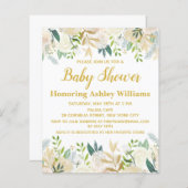 Begroting Boho Baby shower Uitnodiging Genderneutr (Voorkant / Achterkant)
