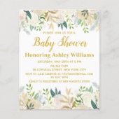 Begroting Boho Baby shower Uitnodiging Genderneutr (Voorkant)