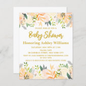 Begroting Boho Baby shower Uitnodiging Genderneutr (Voorkant / Achterkant)