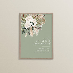 Begroting boho botanische moderne elegantsgroen poster