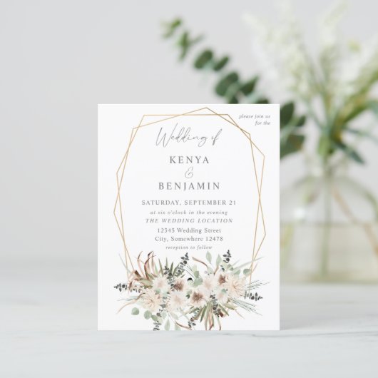 Begroting Boho Eucalyptus & Beige Floral Wedding 2 (Staand voorkant)