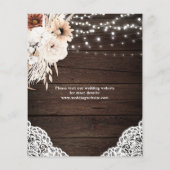 Begroting Boho Neutral Flowers Weddenschap Save th Flyer (Achterkant)