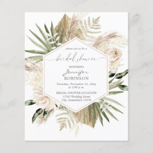 Begroting Boho Pampas Grass & Floral Vrijgezellenf Flyer