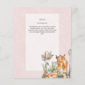 BEGROTING Bosdieren Baby Jongen Meisje Shower UITN (Achterkant)