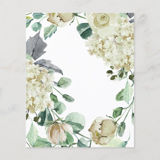 Begroting Botanical Neutral Floral Wedding Invitat (Achterkant)