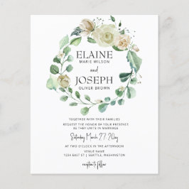 Begroting Botanical Neutral Floral Wedding Invitat