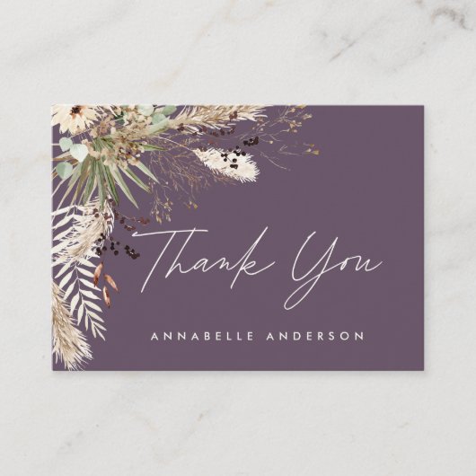 Begroting botanisch paars afstuderen dank u informatiekaartje (Voorkant)
