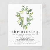 Begroting Botanische bladeren Cross Christening Ui (Voorkant)