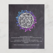 Begroting Botanische Foliage Foto QR sparen de dat (Achterkant)