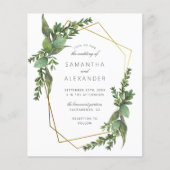 Begroting botanische groen en gouden geometrische  (Voorkant)