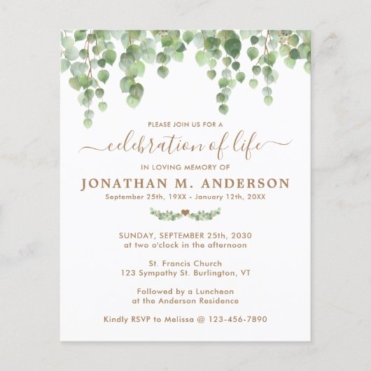 Begroting botanische groen-feestdag (Voorkant)