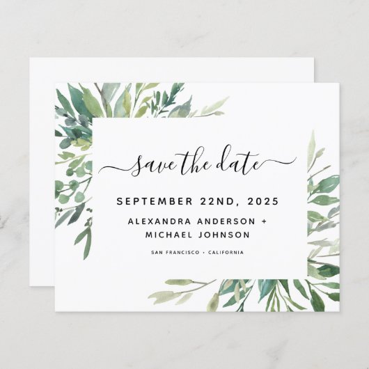 Begroting botanische groen olievlek (Voorkant / Achterkant)