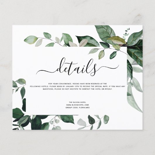 Begroting botanische groen olievlek (Voorkant)