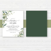 Begroting botanische herdenking van het leven