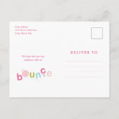Begroting Bounce Kids Birthday Party Uitnodiging Briefkaart (Achterkant)