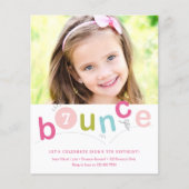 Begroting Bounce Kids Birthday Party Uitnodigingen (Voorkant)