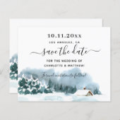 Begroting bruiloft winter wonderland redt datum (Voorkant / Achterkant)