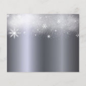 Begroting bruiloft zilver sneeuw bespaart datum (Achterkant)