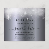 Begroting bruiloft zilver sneeuw bespaart datum (Voorkant)