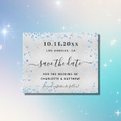 Begroting bruiloft zilverblauwe harten sparen de d