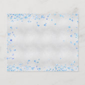 Begroting bruiloft zilverblauwe harten sparen de d (Achterkant)