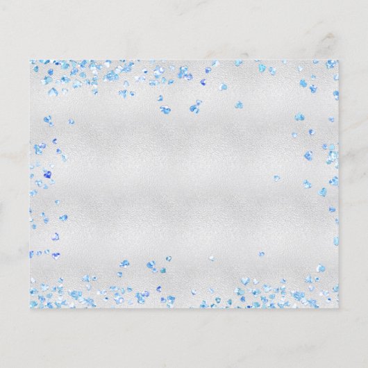 Begroting bruiloft zilverblauwe harten sparen de d (Achterkant)