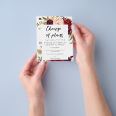 Begroting Burgundy Marasala WH Wijziging plannen Flyer (Hand)