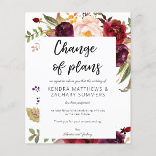 Begroting Burgundy Marasala WH Wijziging plannen Flyer