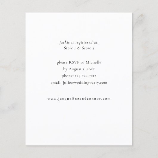 Begroting Burgundy & Pink Ele Floral Vrijgezellenf Flyer (Achterkant)