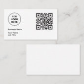 Begroting Business QR Code Visitekaartje Sjabloon (Voorkant / Achterkant)