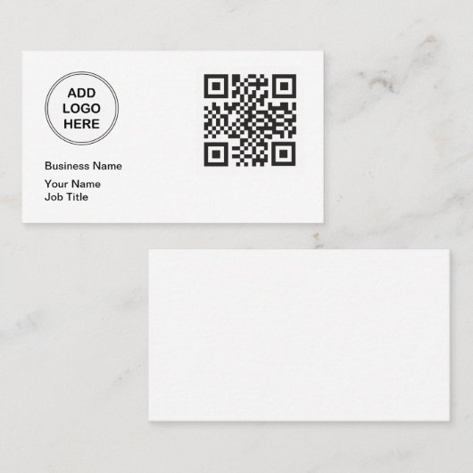 Begroting Business QR Code Visitekaartje Sjabloon (Voorkant / Achterkant)