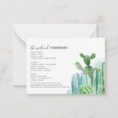 Begroting Cacti Bachelorette Weekend met rondweg Notitiekaartje (Achterkant)