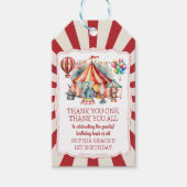 Begroting Carnival Circus Show & Dieren Birthday Cadeaulabel (Voorkant)