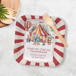 Begroting Carnival Circus Show & Dieren Birthday Papieren Bordje