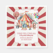 Begroting Carnival Circus Show & Dieren Birthday Servet (Voorkant)