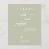 Begroting Chic Florals Wedding All-in-One uitnodig (Achterkant)