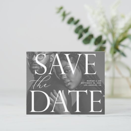 Begroting Chic Photo LG Save the Date B&W (Staand voorkant)