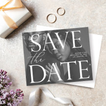 Begroting Chic Photo LG Save the Date B&W